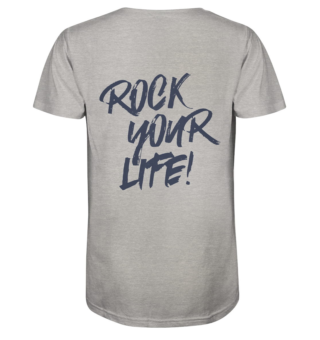 ROCK YOUR LIFE! - Organic Shirt (meliert)